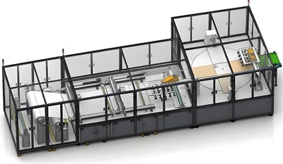 Línea de producción automática de soldadura láser de bolsas de bioproceso de un solo uso 2D-